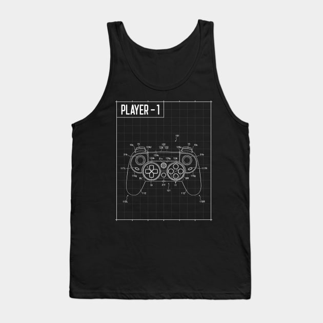 player 1 Game Console Tank Top by Lasso Print